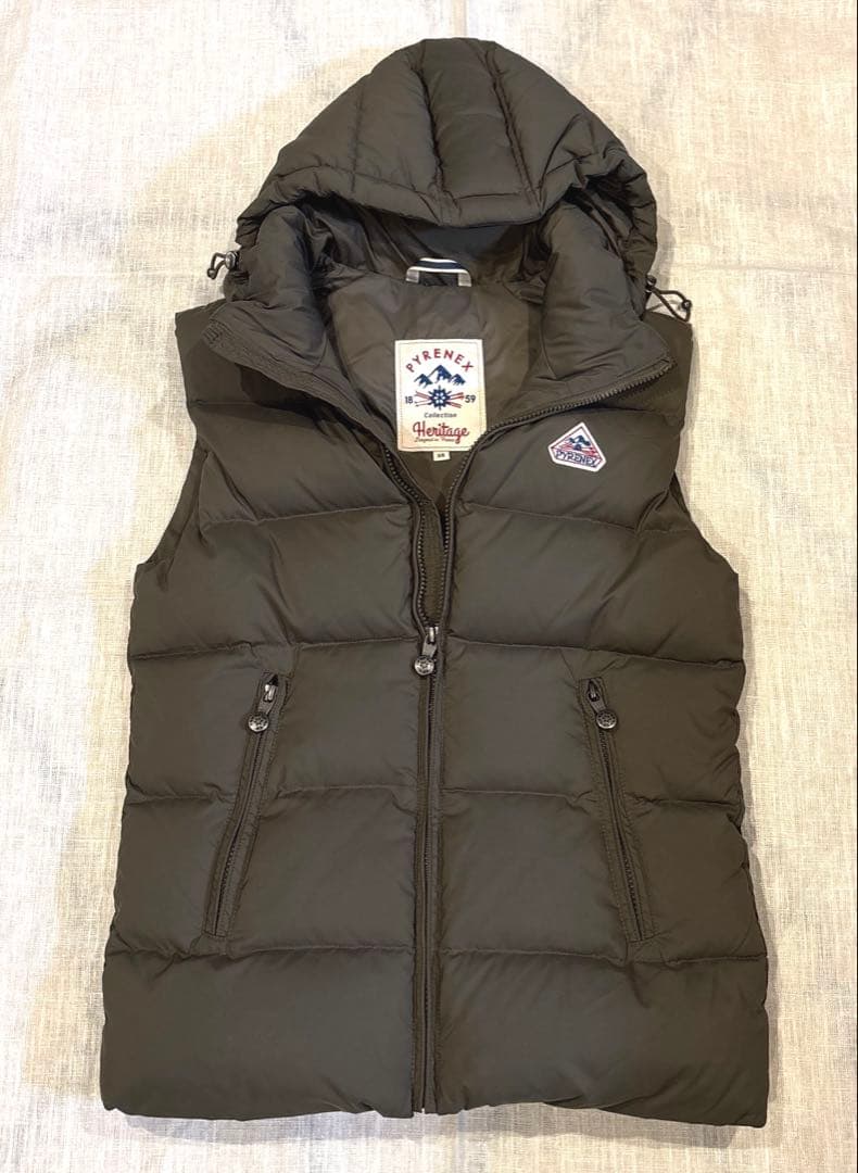 PYRENEX Heritage ダウンベスト XS カーキ