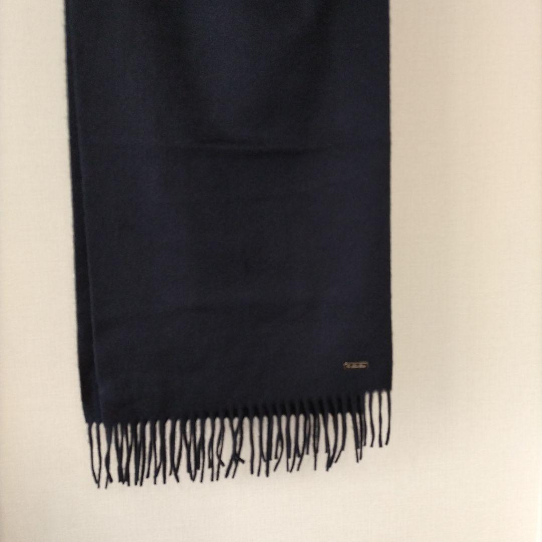 Loro Piana 100%カシミヤ マフラー ネイビー