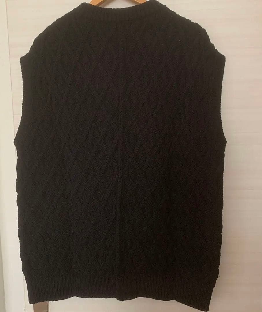 美品　オーラリー　アランニットベスト ブラック
