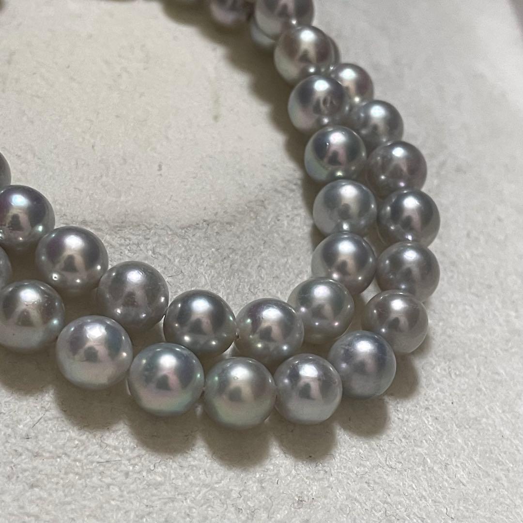 にに 【テリ強✨大珠】 あこや本真珠 ネックレス 7.5-8.0 パール