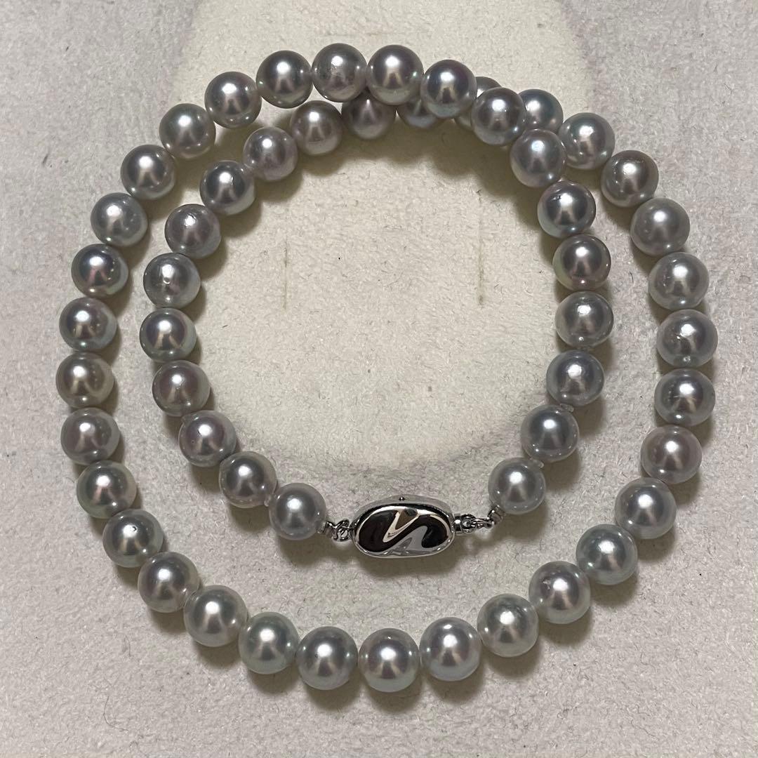 にに 【テリ強✨大珠】 あこや本真珠 ネックレス 7.5-8.0 パール