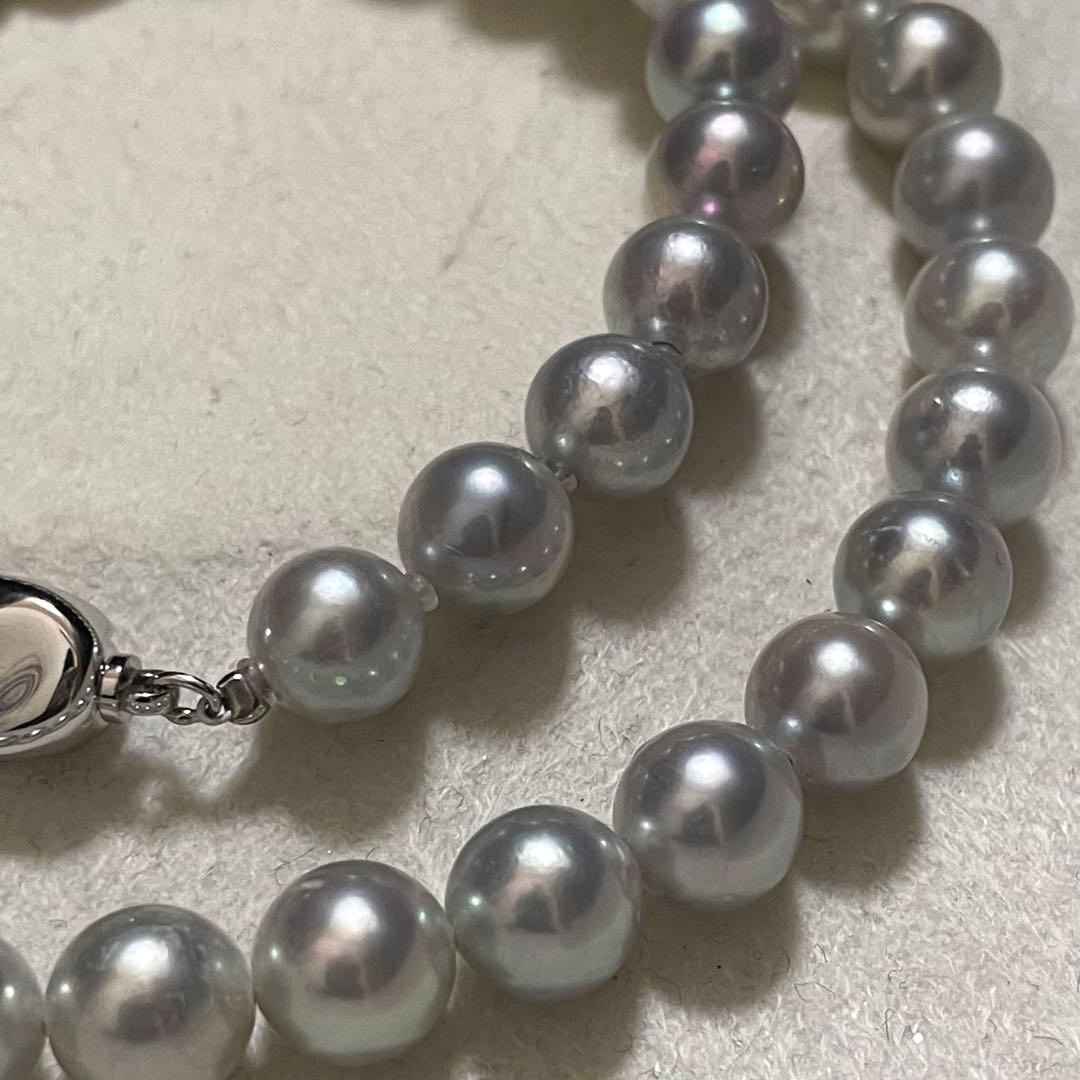 にに 【テリ強✨大珠】 あこや本真珠 ネックレス 7.5-8.0 パール