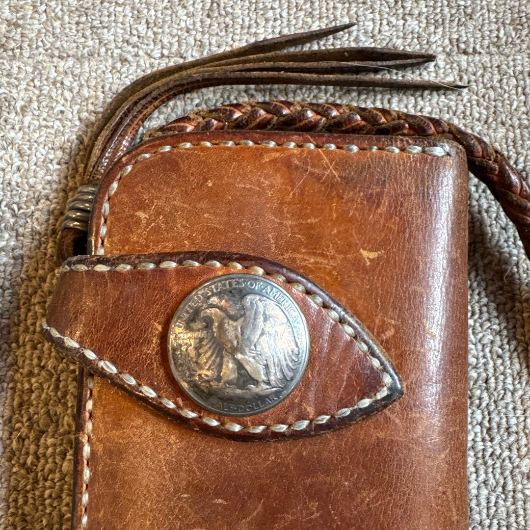 本牛革　シルバー925 バイカーズウォレット