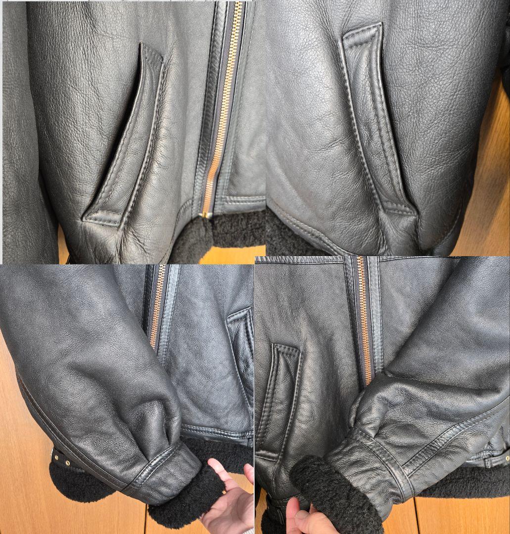 や*ま様 B-3フライトジャケットAVIATION CO. レザージャケットムー