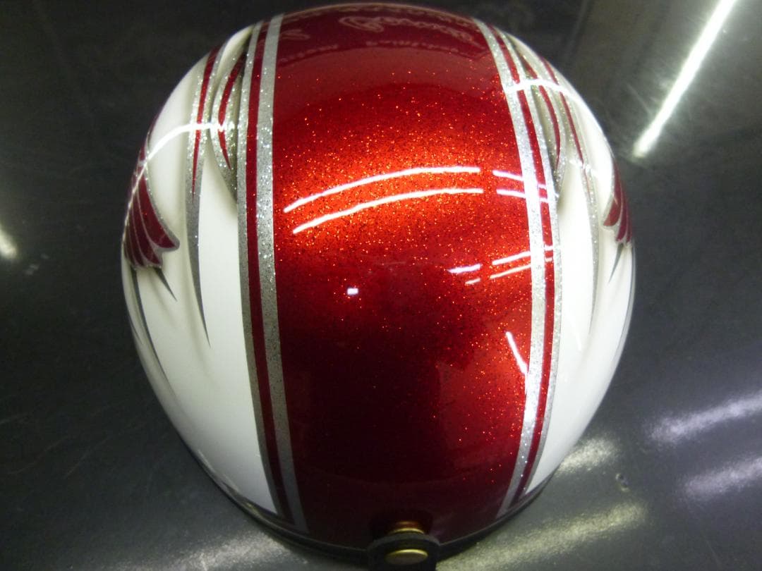 三つボタン‼送料込！！カスタムコルク半　ホンダ 赤白　ラメ最安値199