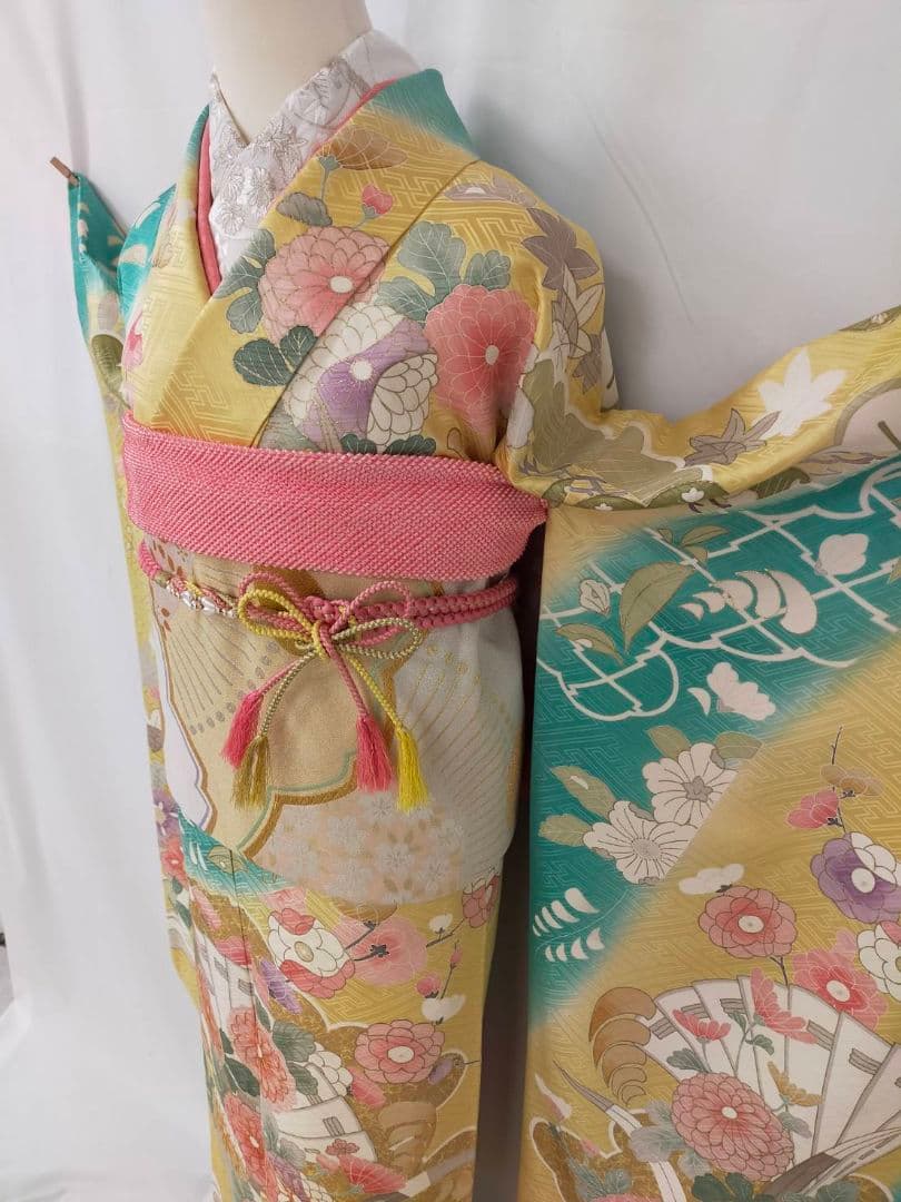 【WA-Modern】★★正絹　京友禅振袖　7点フルセット★★