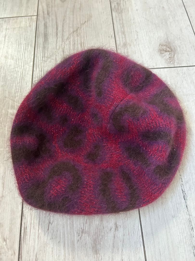 Vivienne Westwood ベレー帽 レオパード豹柄 アンゴラ&ウール