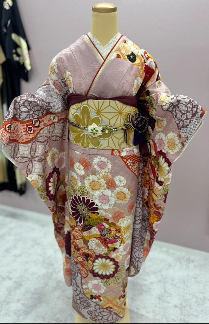 かっちん様 草履バッグ、重ね衿なし【845】【155cm~165cmの方用】