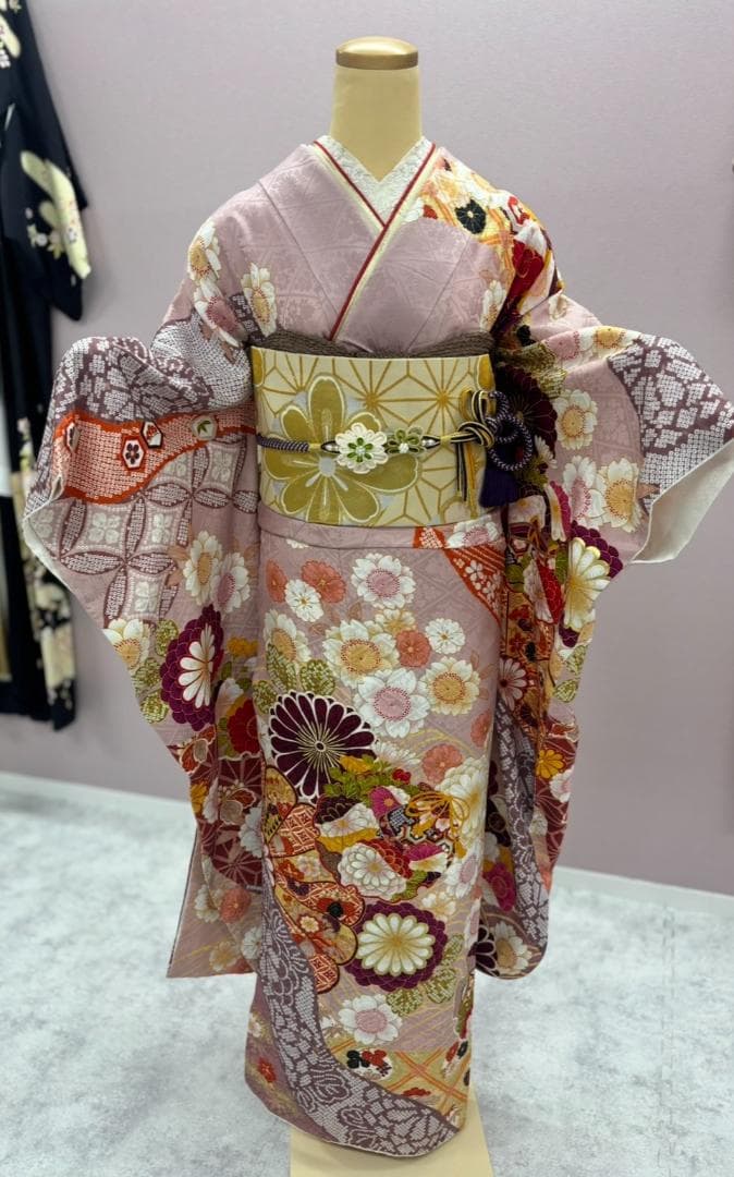 かっちん様 草履バッグ、重ね衿なし【845】【155cm~165cmの方用】