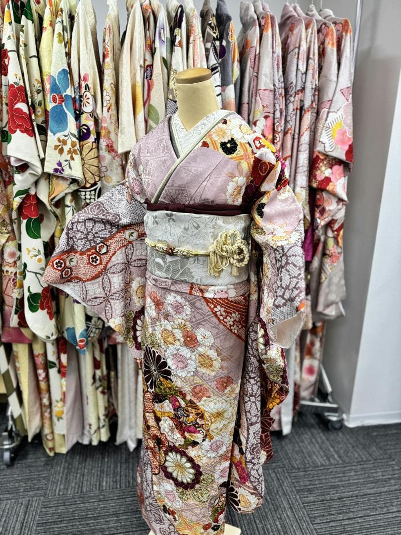 かっちん様 草履バッグ、重ね衿なし【845】【155cm~165cmの方用】