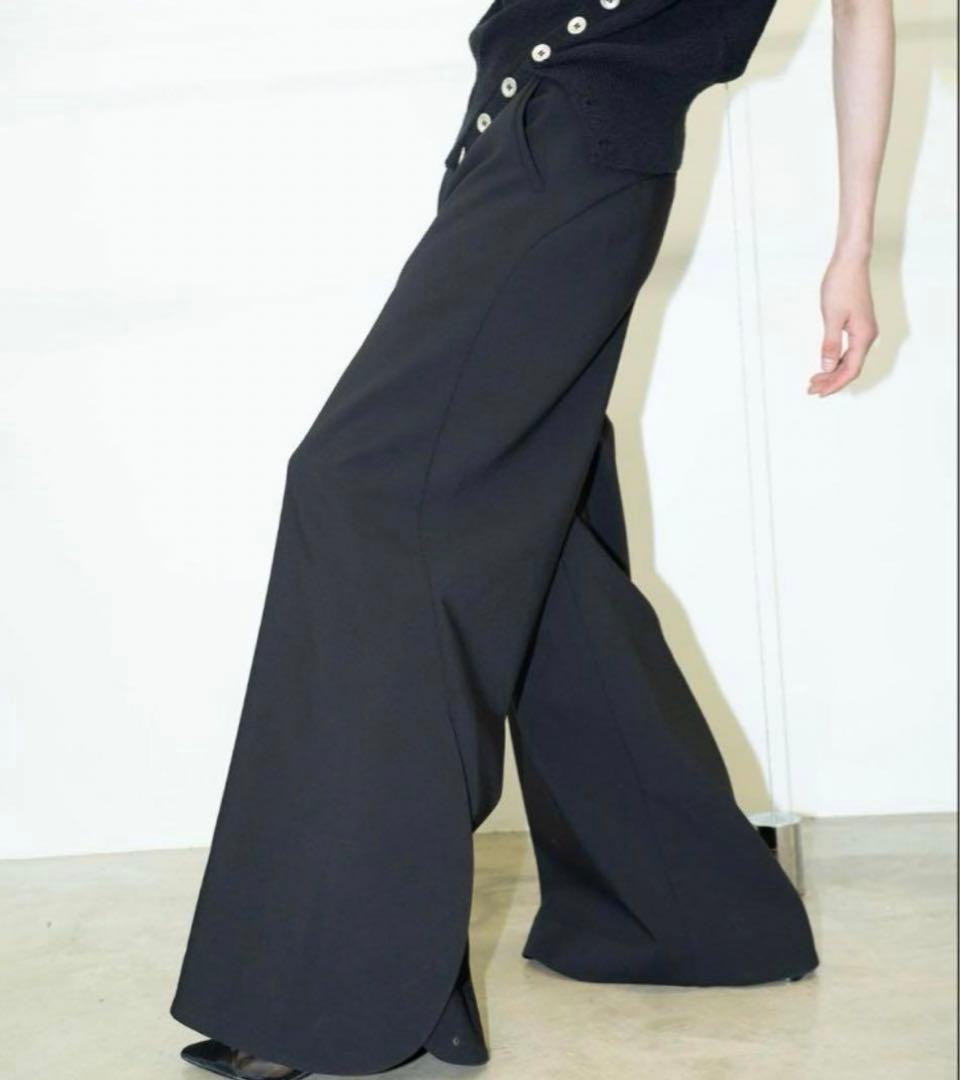 パンツ GOATESSENCE SIDE SLIT WIDE PANTS BLACK3