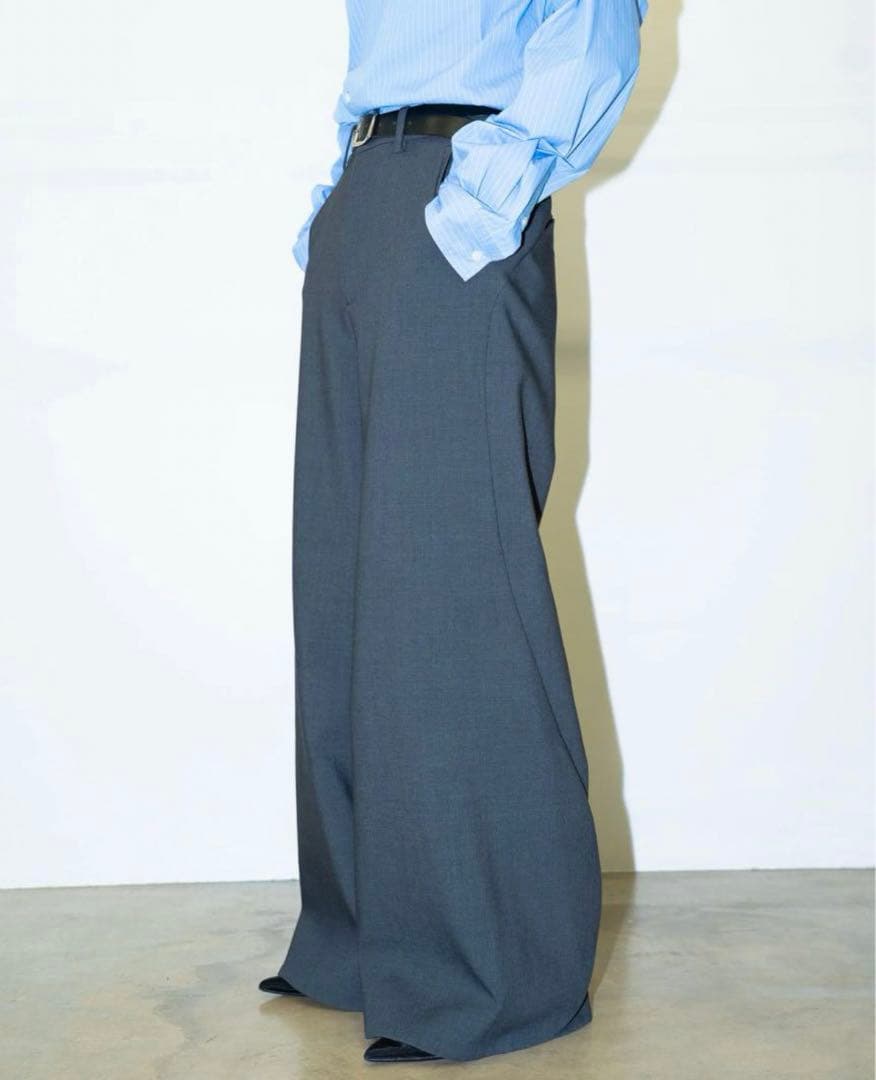 パンツ GOATESSENCE SIDE SLIT WIDE PANTS BLACK3