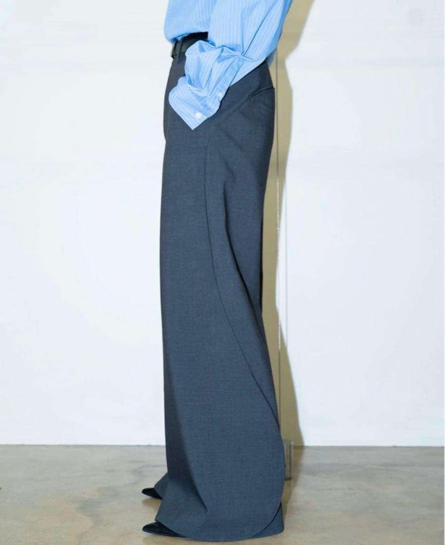パンツ GOATESSENCE SIDE SLIT WIDE PANTS BLACK3