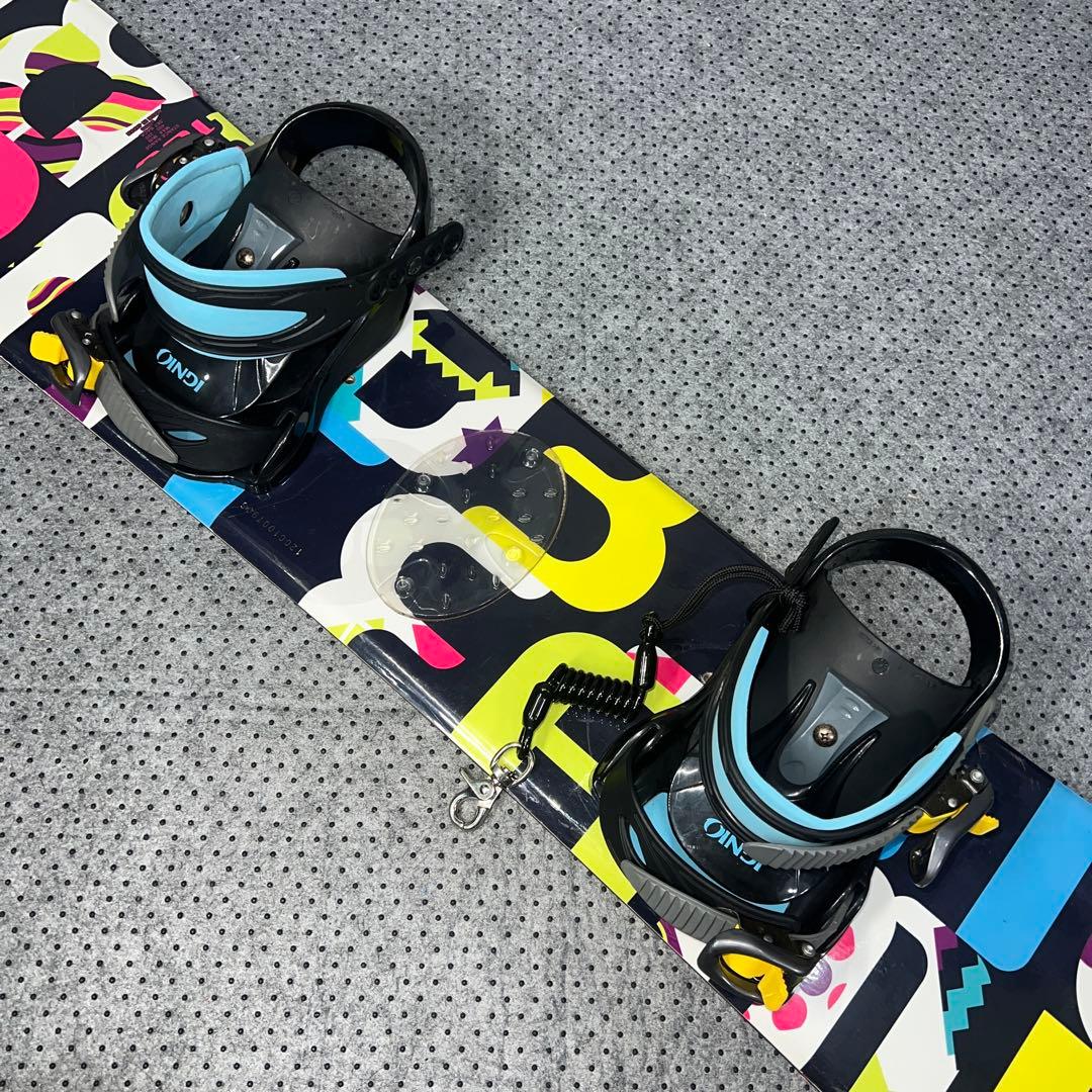7-8使用 キッズスノーボード120cm IGNIO GRV×バイン×ブーツ