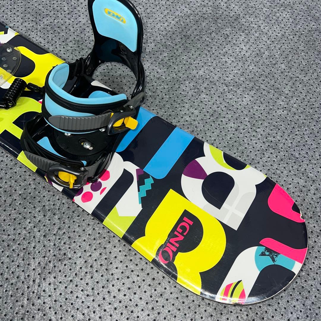 7-8使用 キッズスノーボード120cm IGNIO GRV×バイン×ブーツ
