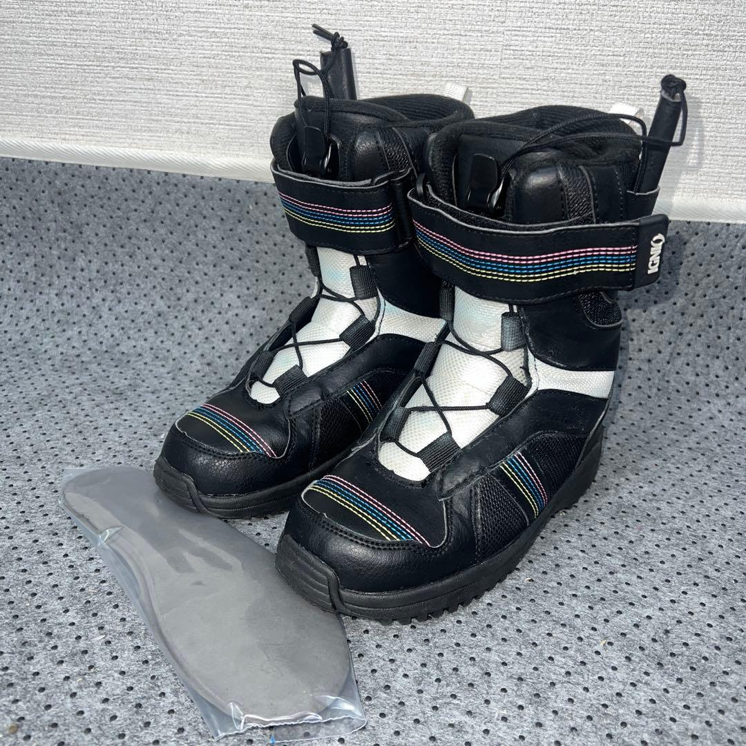 7-8使用 キッズスノーボード120cm IGNIO GRV×バイン×ブーツ