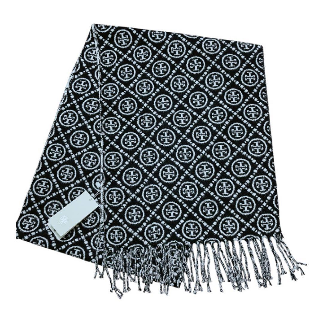 ラスト【大人気✨️】トリーバーチ マフラー ロゴ モノグラム ストール マフラー