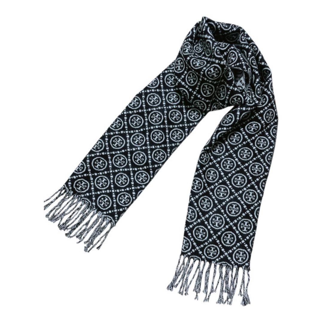 ラスト【大人気✨️】トリーバーチ マフラー ロゴ モノグラム ストール マフラー