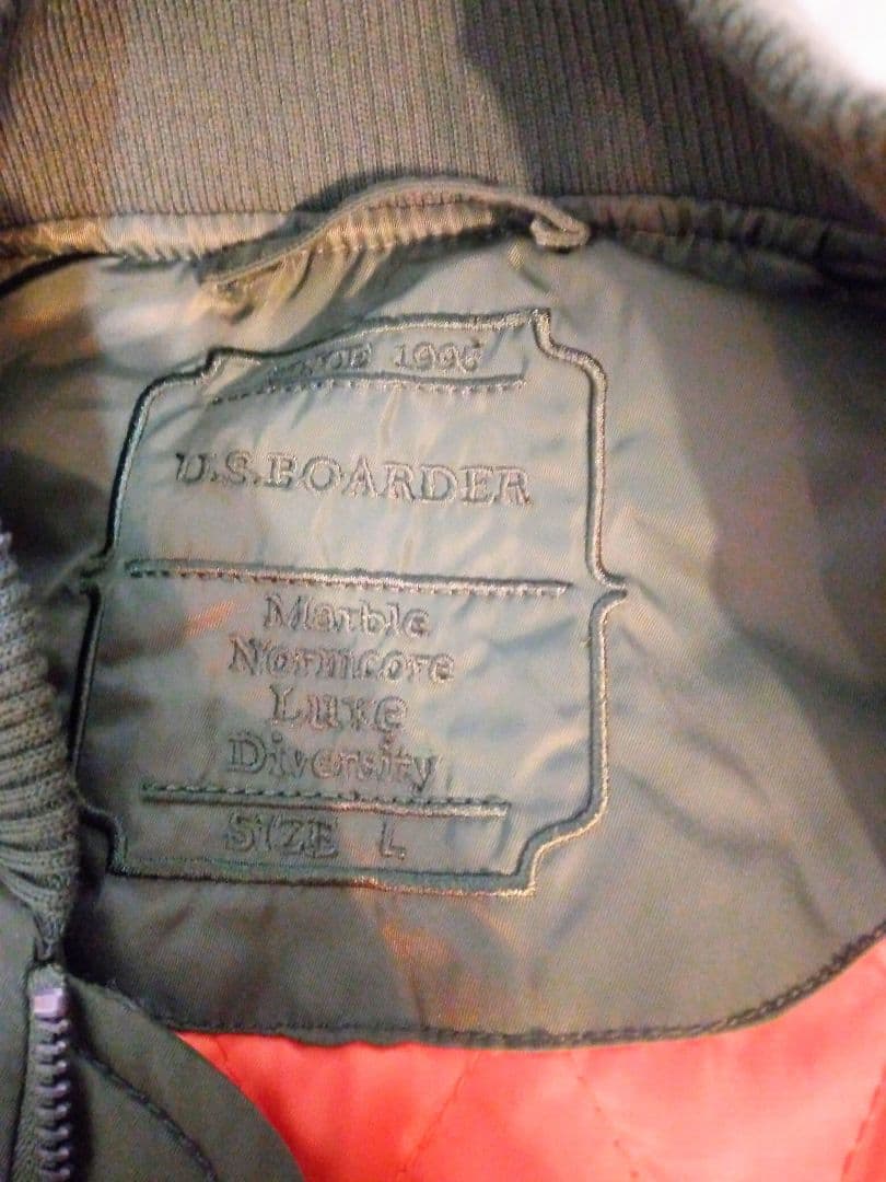 『極美品』MA-1 フライトジャケット U.S BOARDER✨サイズL