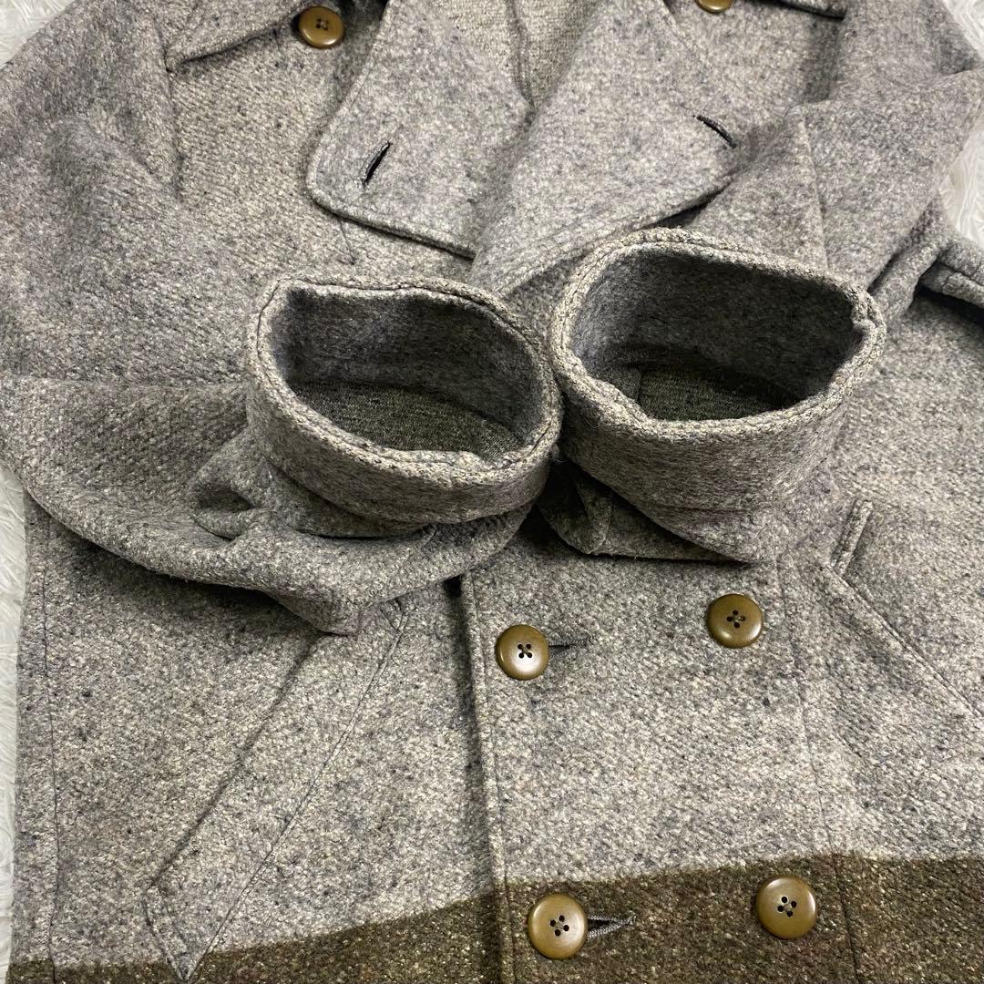 KAPITAL✨キャピタル アーミーボーダーピーコート Pコート ツイード 3