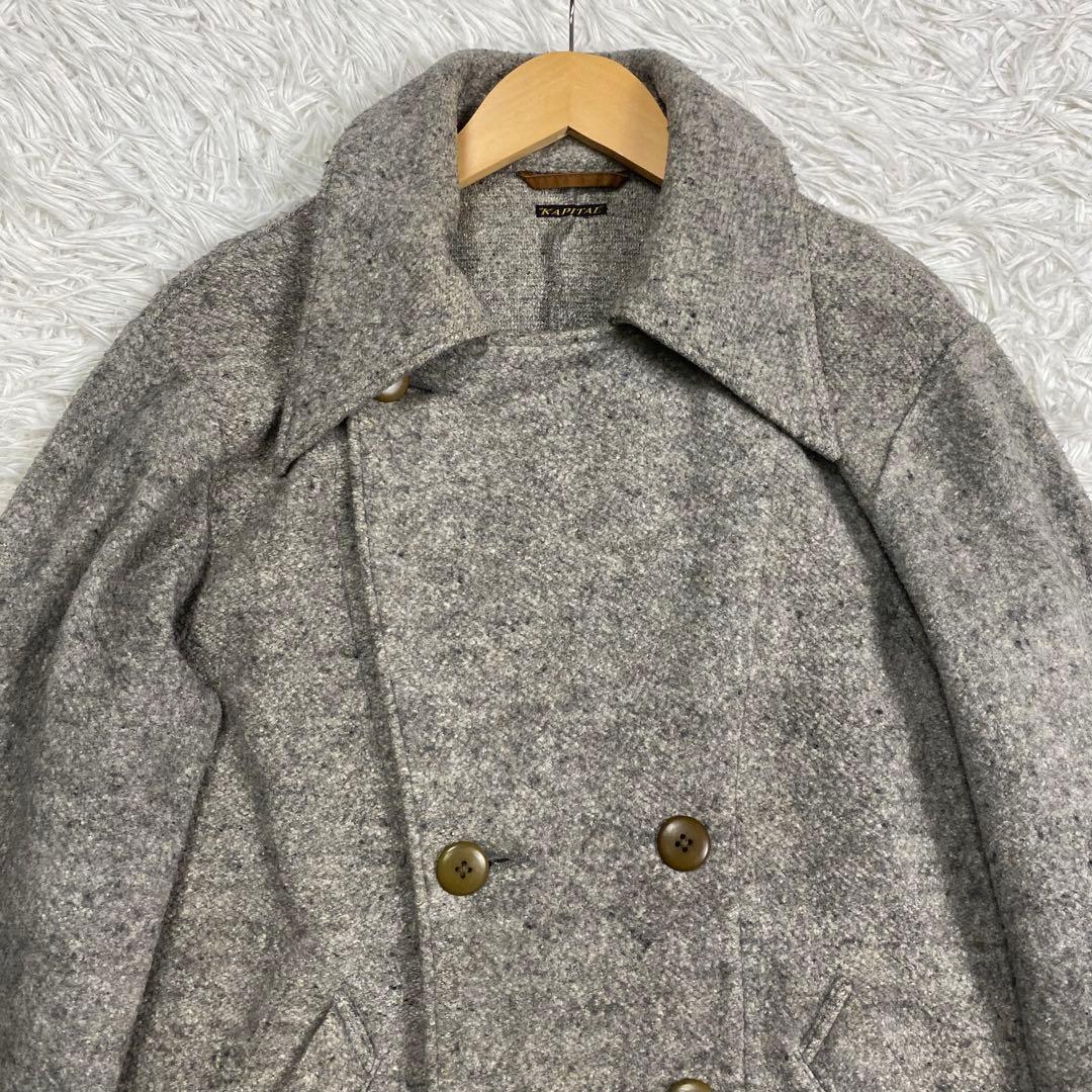 KAPITAL✨キャピタル アーミーボーダーピーコート Pコート ツイード 3