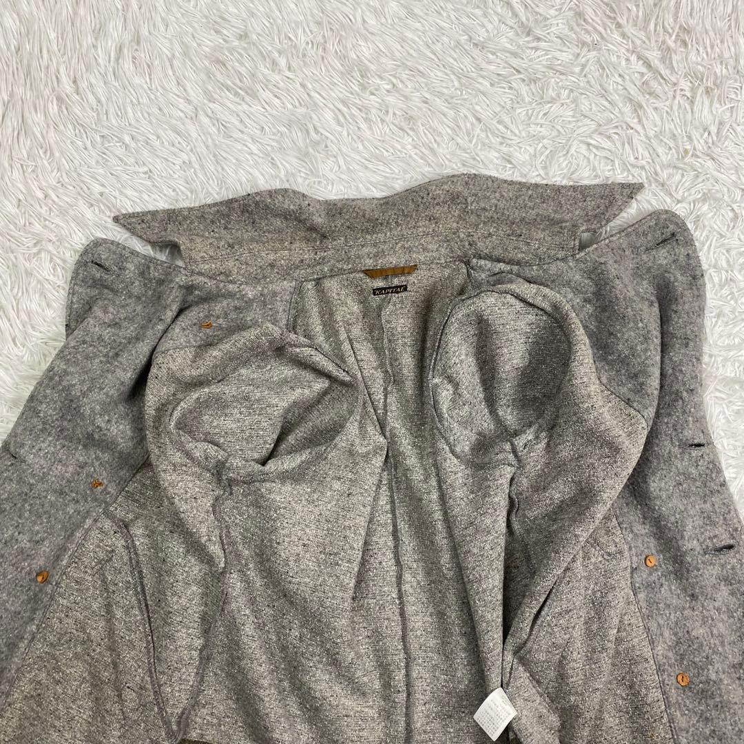 KAPITAL✨キャピタル アーミーボーダーピーコート Pコート ツイード 3