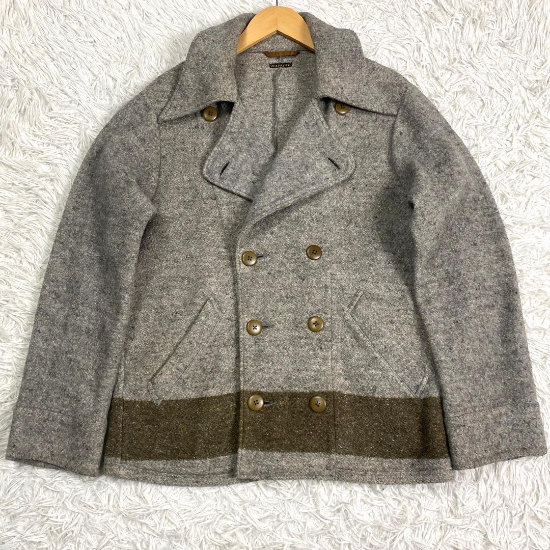 KAPITAL✨キャピタル アーミーボーダーピーコート Pコート ツイード 3