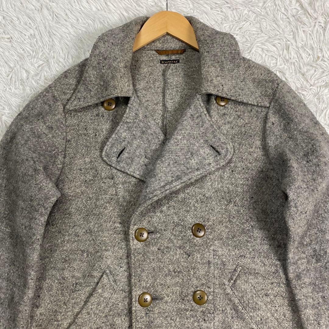 KAPITAL✨キャピタル アーミーボーダーピーコート Pコート ツイード 3