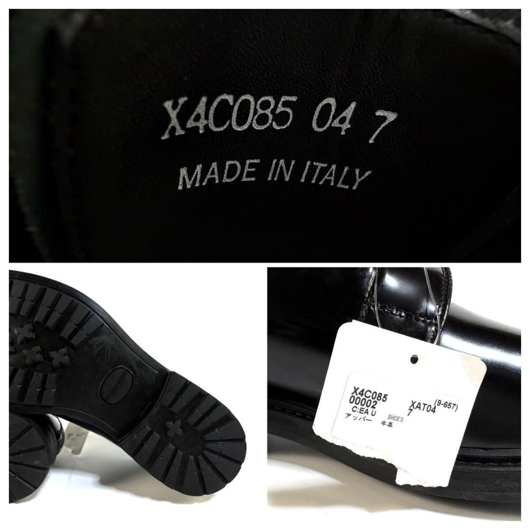【未使用】EMPORIO ARMANI レザー ン 革靴 7 イタリア製 元箱付