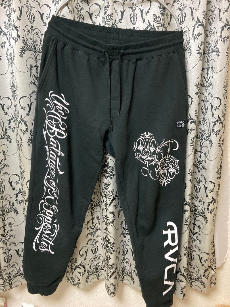 RVCA CARTOON スウェットパンツ裏起毛ボトムス　L