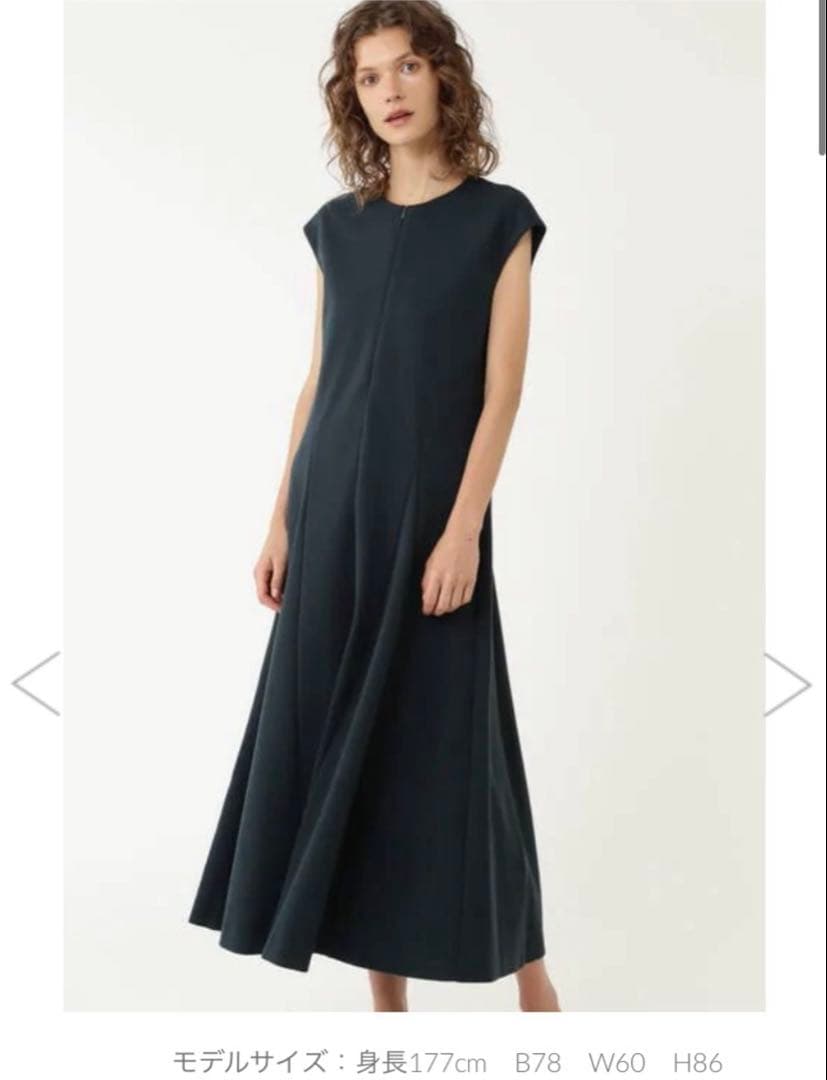 新品未使用　AW秋冬LE PHIL ダークグリーン ノースリーブワンピース