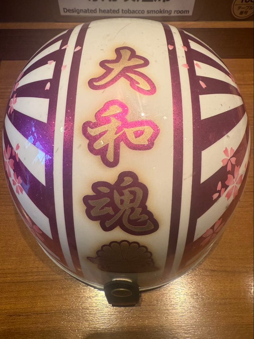 桜と日の丸デザイン 半帽ヘルメット