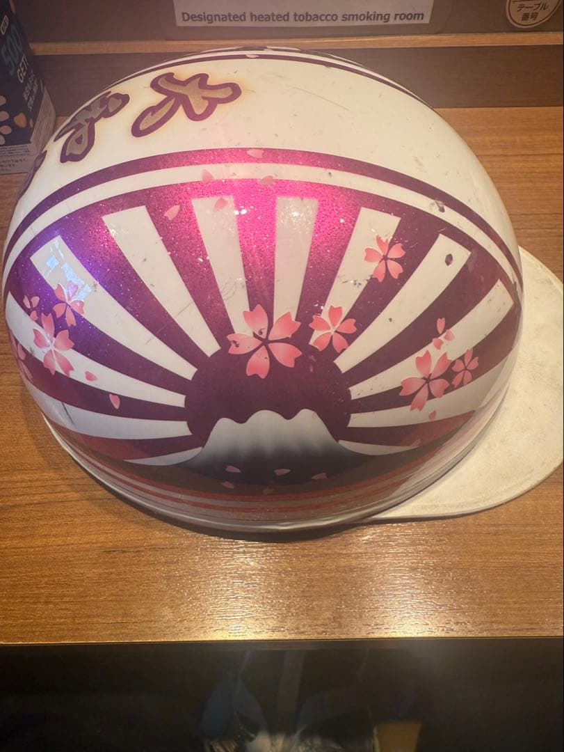 桜と日の丸デザイン 半帽ヘルメット