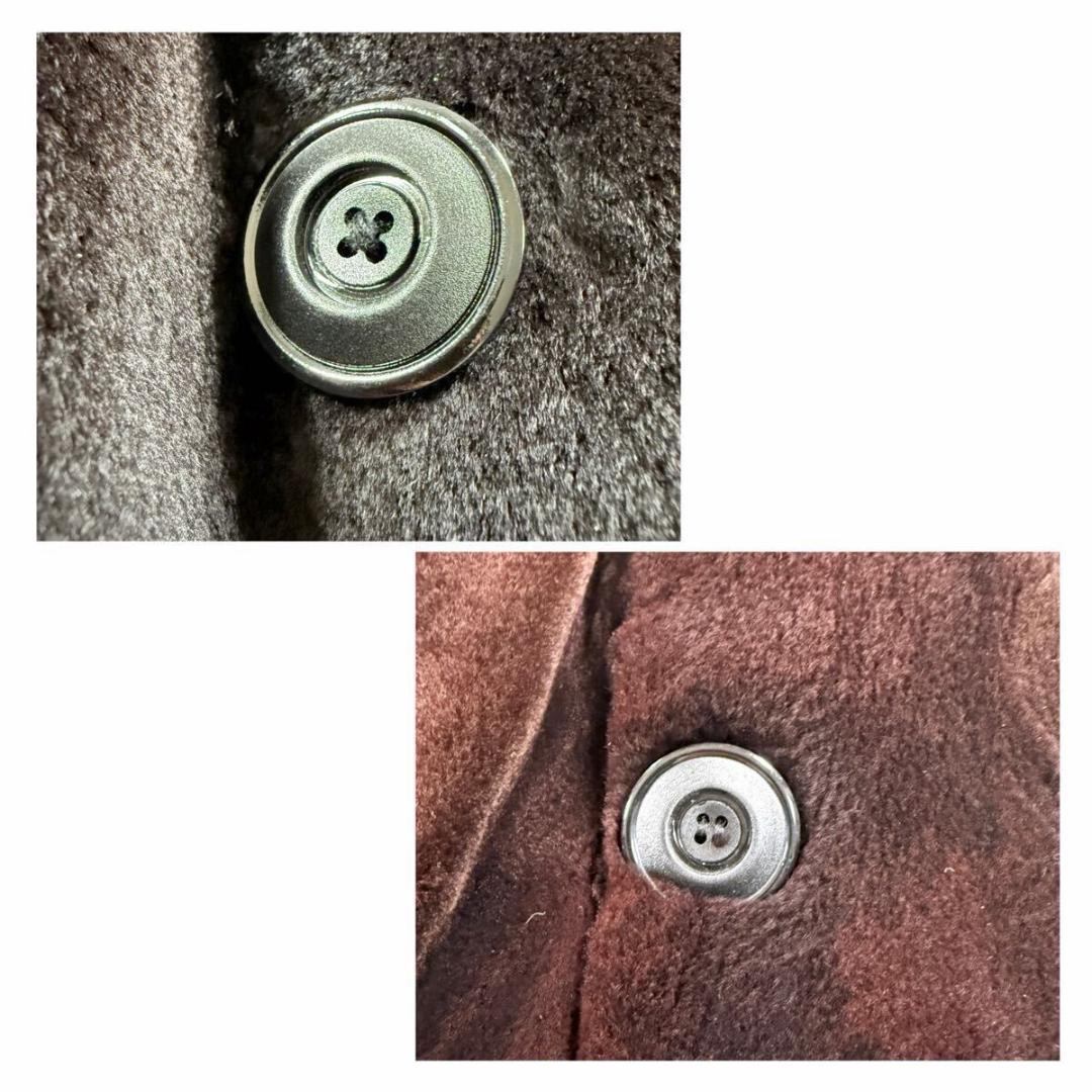 【メンズ】総丈90㎝ シェアードミンク ブラウン系 ファーコート L AA119