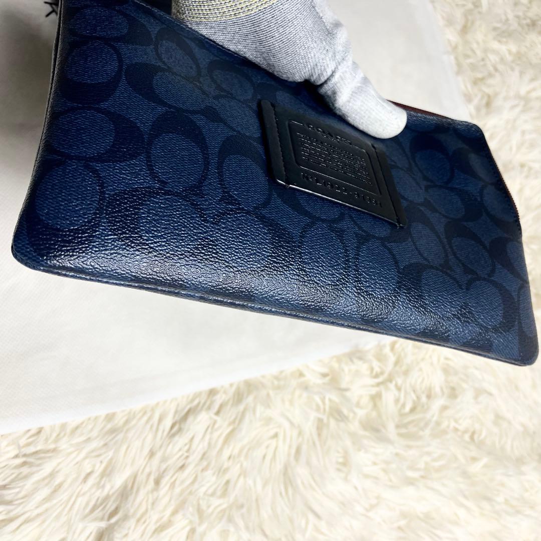 COACH トート シグネチャー リバーシブル ポーチ付き A4収納