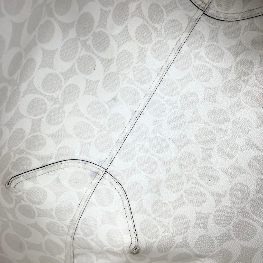 COACH トート シグネチャー リバーシブル ポーチ付き A4収納