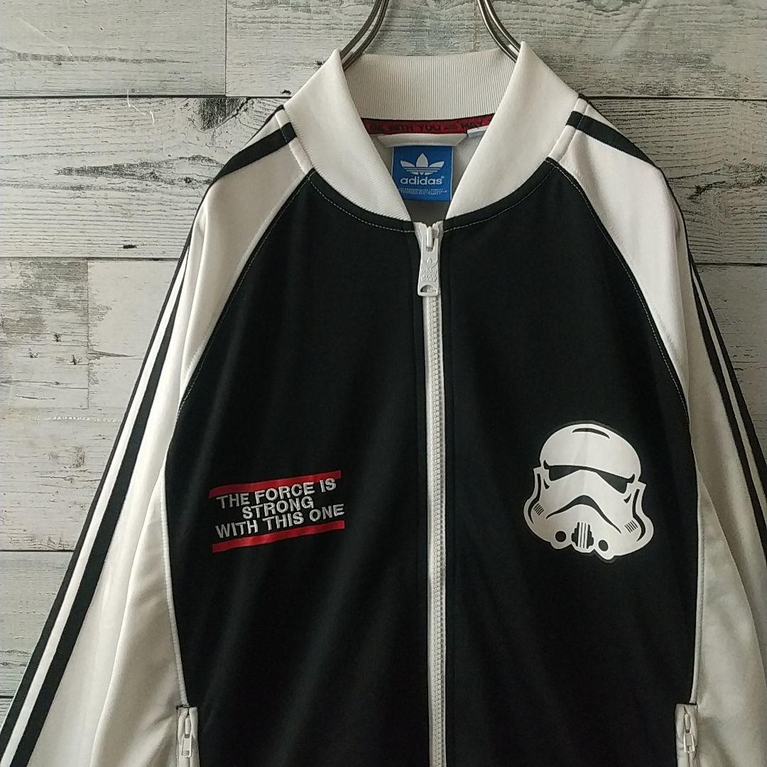 人気☆アディダス×スターウォーズ 刺繍 アーチロゴ トラックジャケット XL相当