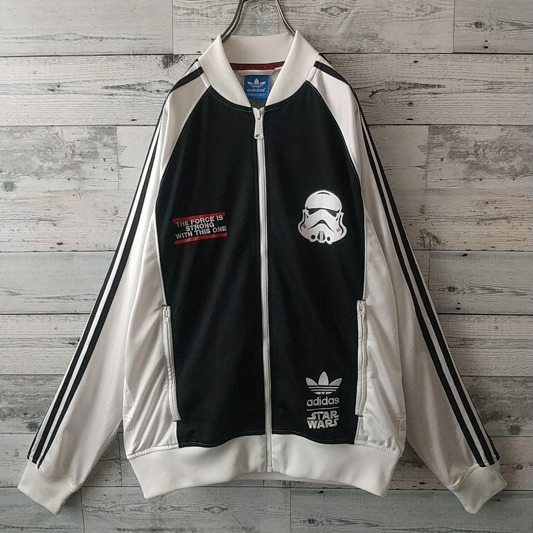 人気☆アディダス×スターウォーズ 刺繍 アーチロゴ トラックジャケット XL相当