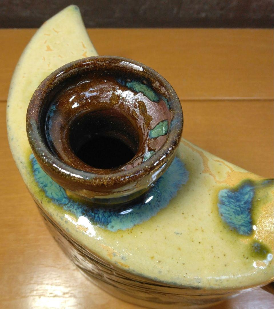 人間国宝 金城次郎 魚紋抱瓶 栞 共箱 未使用美品 壺屋焼 壷屋焼 やちむん