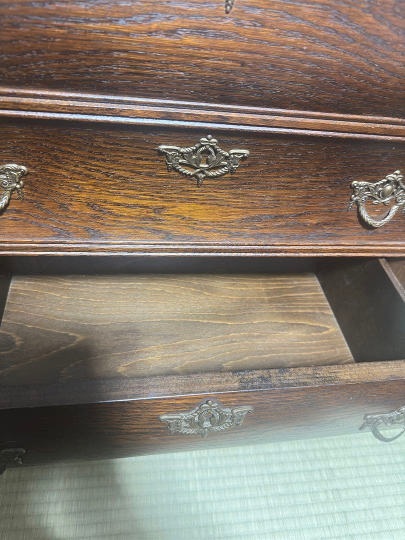 木製アンティークタンス 3段 引き出し1940年代フランス　オーク材　西洋