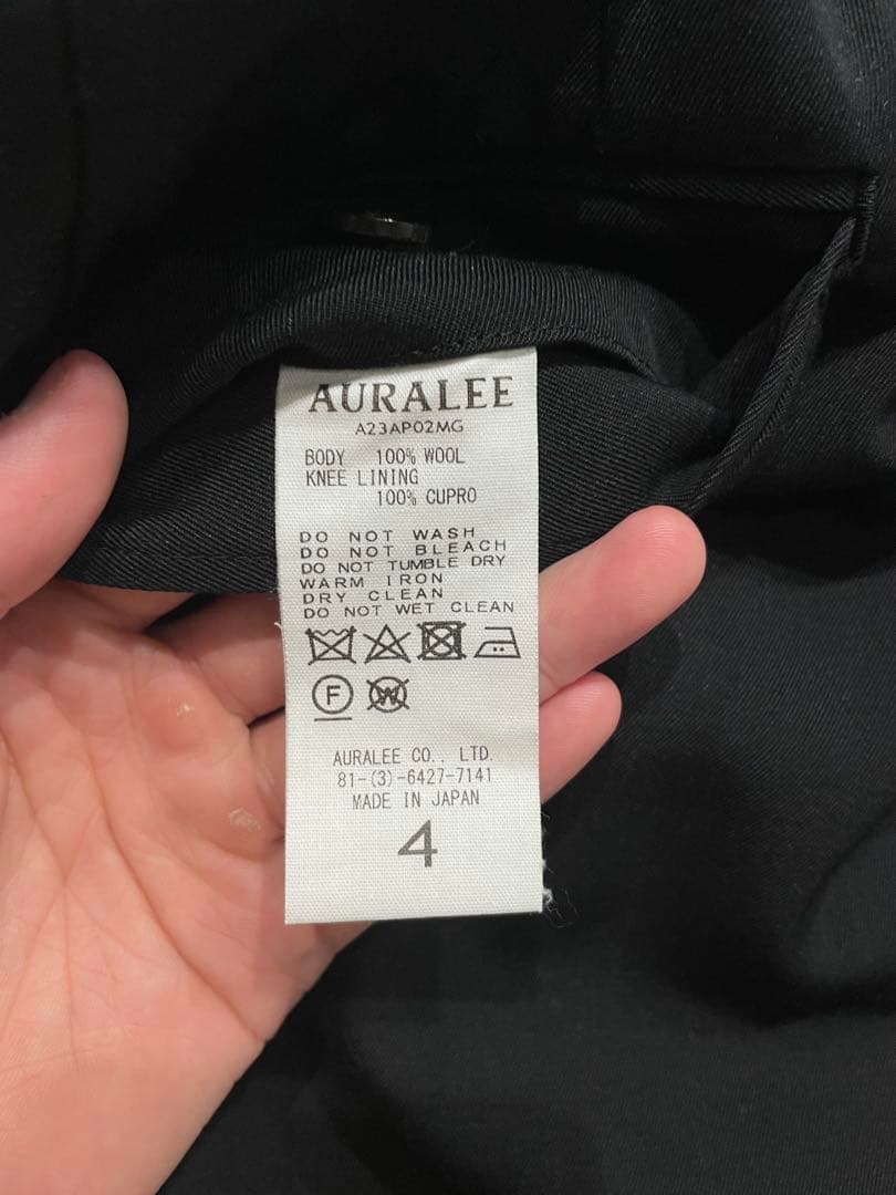 LIGHT WOOL MAX GABARDINE SLACKSサイズ4オーラリー