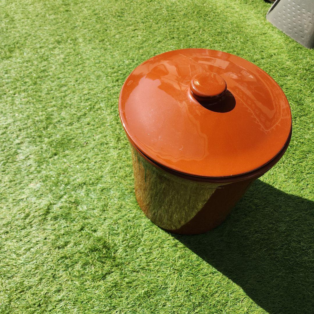 久松窯　常滑焼 切り立てかめ 蓋付き 10号