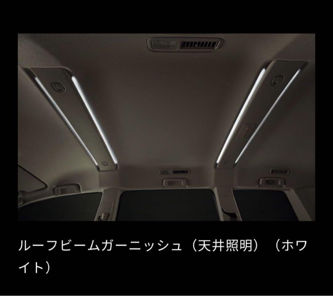 デリカ　ルーフビームガーニッシュ　ホワイト照明　リラックスイルミ　前後セット