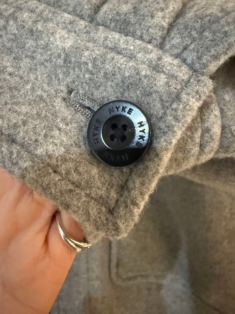 HYKE ハイク ダッフルコート ロング タグ付き グレー 美品