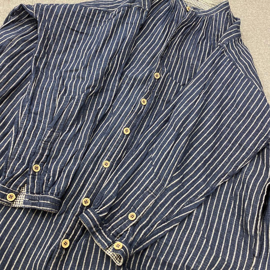 N781◯ 45Rコットンワンピース ストライプ