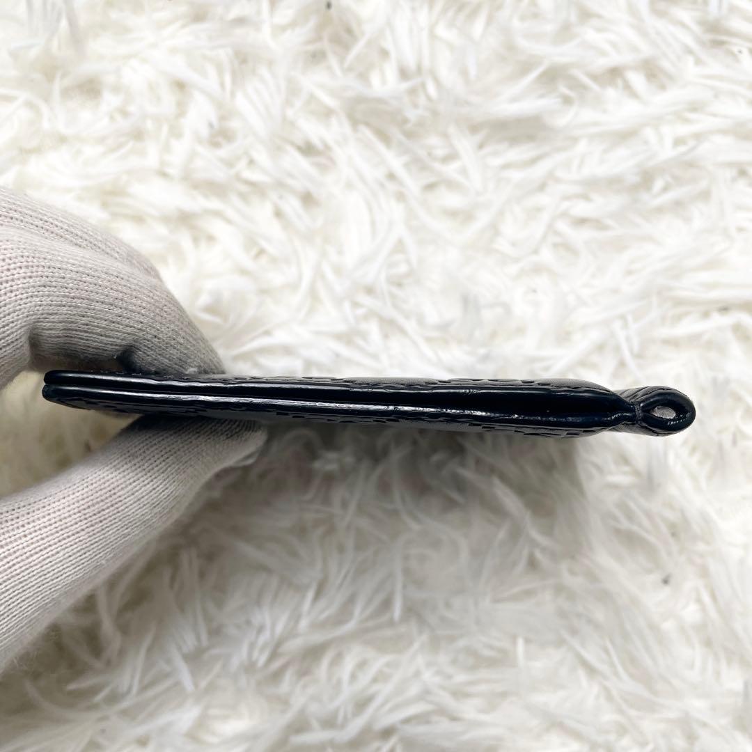 【極美品】グッチ マネークリップ シマ GG ブラック レザー