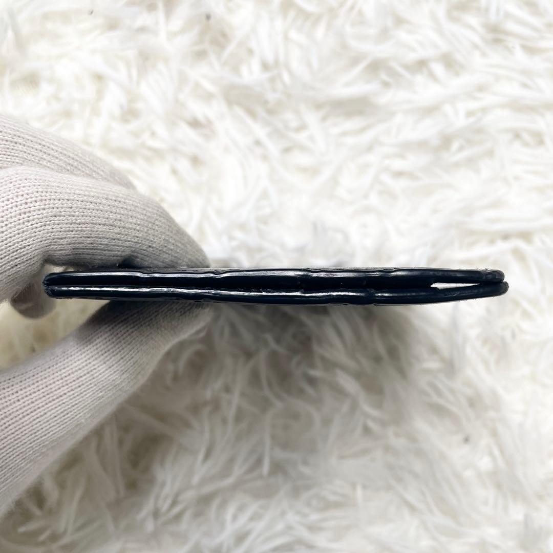 【極美品】グッチ マネークリップ シマ GG ブラック レザー