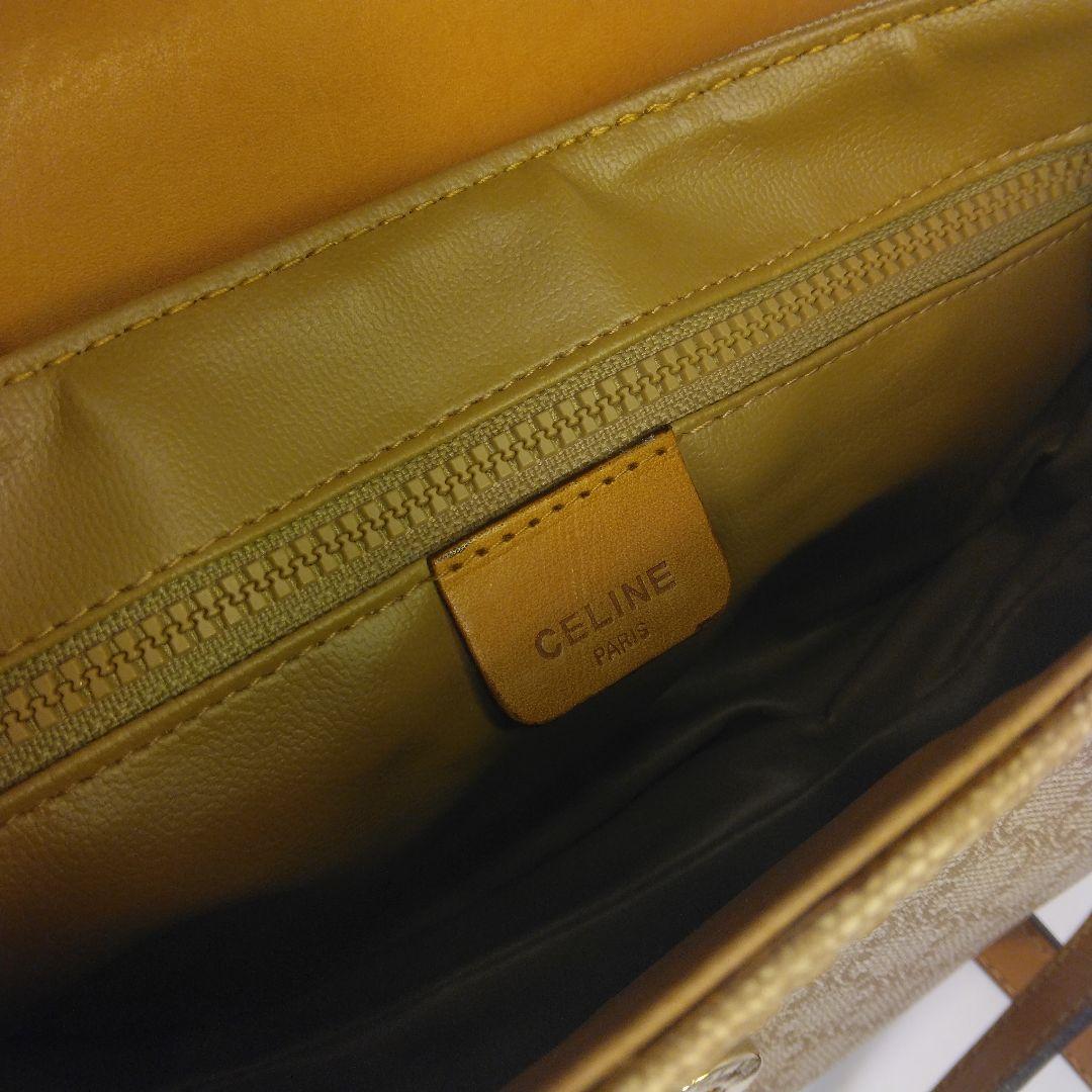 CELINE マカダム PVC素材 ショルダーバッグ ブラウン/ベージュ