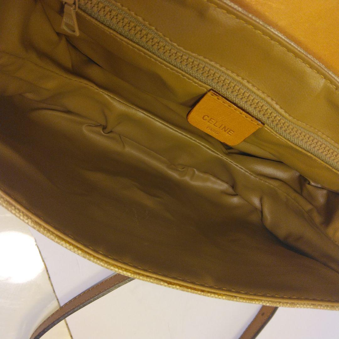 CELINE マカダム PVC素材 ショルダーバッグ ブラウン/ベージュ