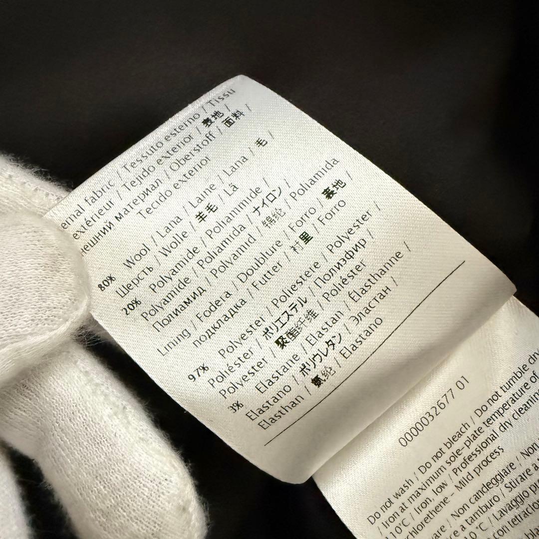 レッドヴァレンティノ　ロングコート　プリーツ　黒　40　切替　 ノーカラ―